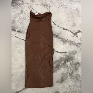 Naked wardrobe strapless body-con midi dress